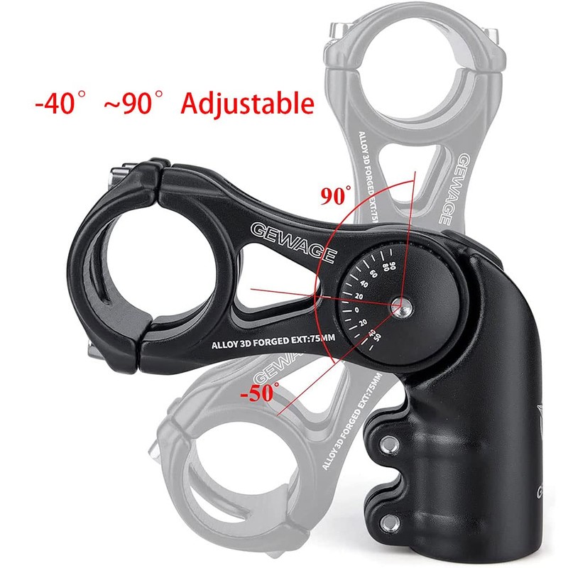 Handlebar Stem -130 Degree Stem MTB 75 mm 95 mm