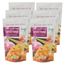 Pereg Coarse Japanese Panko Bread Crumbs (9 Oz x 6 Pack) – Breadcrumbs with Coarse Crispy Texture - for Crunchy Coating & Stuffing - Schnitzel, Vegetables, Seafood, Chicken, Meatballs