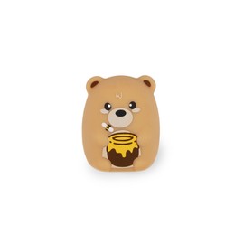 Legami - Pencil Sharpener - Mini Friends, Pencil Sharpener Ideal for Children, Easy to Grip, Sharpening Pencils and Crayons, School and Office Stationery, Size 3 x 4.5 x 2 cm, Teddy Bear Theme