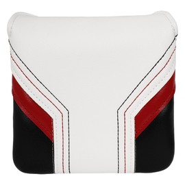 Golf Mallet Square Putter Cover Heel-Shaft Headcovers Fits for S p i d e r X EX TOUR Magnetic White&Black&Red PU Leather