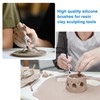 SmallCat 10pcs Silicone Paint Brushes, Flexible Clay Carving Tools, Professional