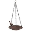 Hanging Birdbath Feeder Cast Iron Patio Garden Yard
