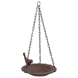 Hanging Birdbath Feeder Cast Iron Patio Garden Yard