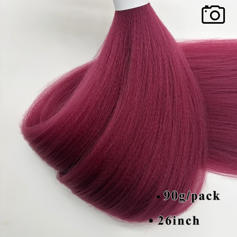 Burgundy Braiding Hair Pre stretched Curl Boho Hair for Braiding