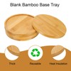 sourcing map 4PCS Mosaic Bamboo Coasters, 5.1 Inch Blank Base