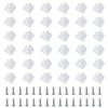 30Pcs L Shape Drawer Bottom Supports Plastic Back Wall Connector