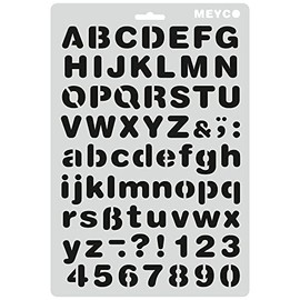 Stencil Letters Numbers Print Script