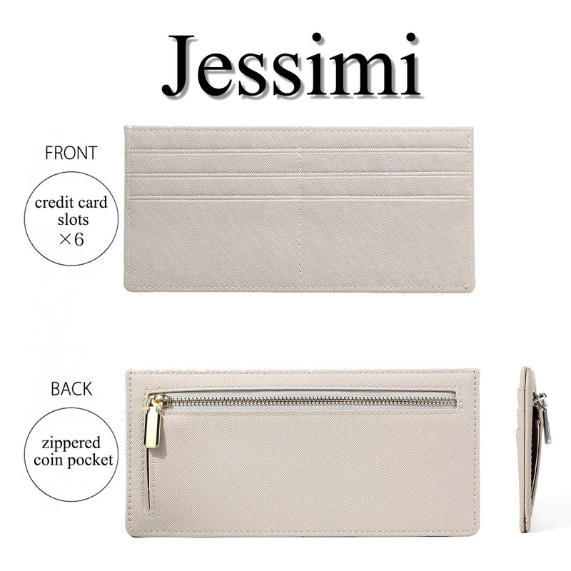 jessimi Slim Credit Card Wallet for women Long Card Holder