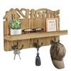 Wall Key Holder, Wooden Key Hooks with 9 Key Hooks,