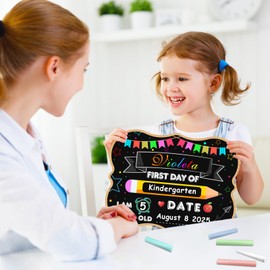 HEYINSHEN First & Last Day of School Chalkboard Back to Schools Board Signs First & Last Days of School Sign Double Sided Back to Schools Signs for Kids Girls Boys Preschool Kindergarten Photo Props