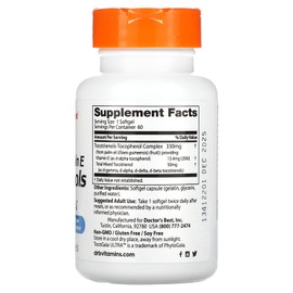 Doctor's BEST Doctor's Best Vitamin E Tocotrienols contains TocoGaia ULTRA? bioenhanced full spectrum vitamin E complex, 60 Count