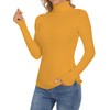 Biffxeu Yellow Turtleneck Sweaters for Women Ribbed Sweater Jumpers Knit