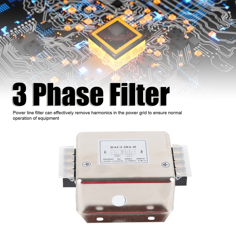 3 Phase Terminal Filter 3 Wire for Power Line Electronic