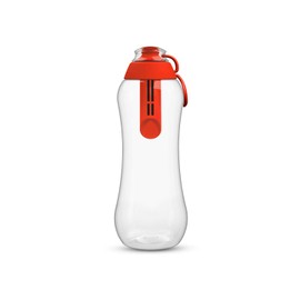 PearlCo - Trinkflasche SOFT mit Filter 0,7 Liter (rot) | Wasserflasche BPA-Frei | Schule, Sport, Wasser, Unterwegs