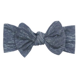 Copper Pearl Baby Bows: Stylish Headbands for Baby Girls, Premium Soft and Stretchy Baby Headbands, Perfect for Newborns, Trendy Designs - Denim
