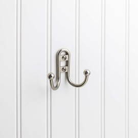 Elements YD25-256SN Stanton 2-9/16" Traditional Double Prong Robe Hook