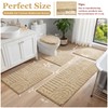 Homcomoda Bath Mats Sets 5 Piece, Boho Bathroom Rugs Absorbent