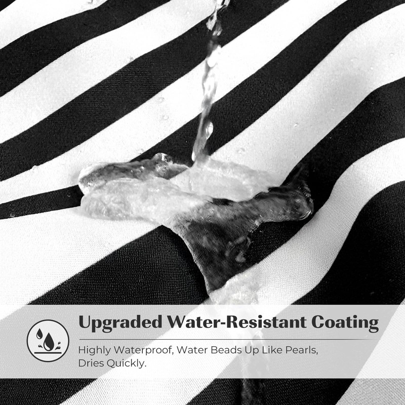 Seasonwood 84 Inch Shower Curtain Black Shower Curtains White Striped