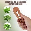 Gosknor Herb Stripper, Wood Vegetable Leaf Stripper with 8 Holes