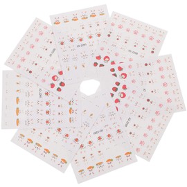FRCOLOR 8sheets Bunny Nail Stickers Cartoon Decals for Nail Art for Manicure Safe Materials for Creative Designs