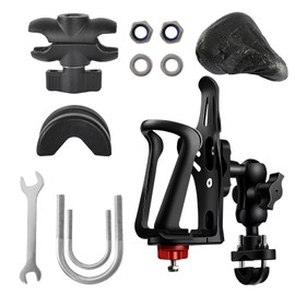 Bike Water Bottle Holders No Screws,Universal Bike Cup Holder,360 Degree Rotatable Bike Water Bottle Cage,Water Bottle Holders for Kids Bike Adult Bike,Stroller,Motorcycle Handlebar & Frame