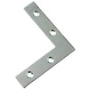Merriway BH05098 (4 Pcs) Flat Corner Bracket Brace BZP Steel
