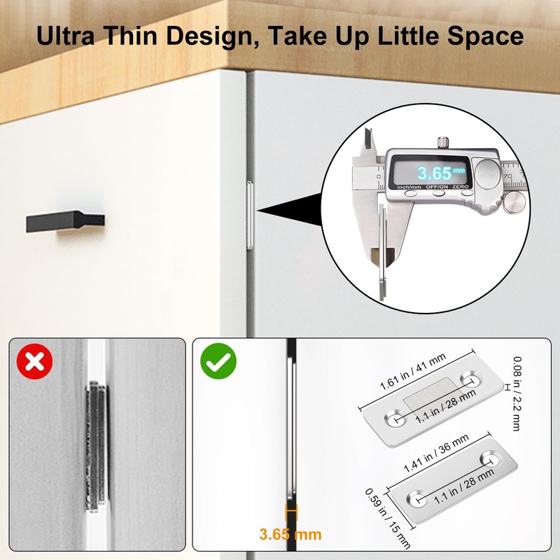 Drawer Magnets Jiayi 12 Pack Ultra Thin Cabinet Door Magnet