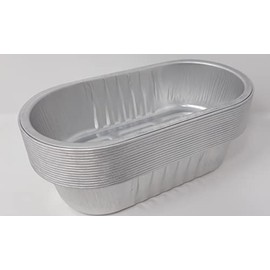 Oval Aluminium Foil Pie Loaf Pan Roasting Oven Baking Dish Tray Style BBQ 198x107x50mm 650cc (20)