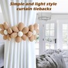 GmwyCzV Pack of 2 Flower Curtain Tiebacks, Khaki Elastic Tiebacks,