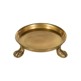 Round Clawfoot Dish — by Alice Lane Home Collection — Gold — for Home Decor, Candles, Jewelry, Perfume, Cosmetics, and Coffee Table
