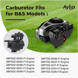 Aylux 799583 593261 Carburetor Kits for B&S 595656 591979 591160 08P502 8P502 09P602 9P602 300E 450E 500E 550EX Series Engines with 799579 Filter 595660 Cover