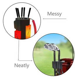 2 Pack Golf Putter Clip Golf Bag Clip on Putter Clamp Holder Golf Putter Clip Organizer Ball Marker for Golf Accessories
