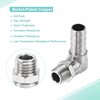 sourcing map Nickel-Plated Copper Hose Barb Fitting Elbow 10mm Barbed