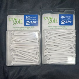 Eco Golf - RRT Performance Golf Tees White 2 3/4" ( 2 Packs of 30)