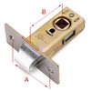 2PCS Tubular Mortice Latch 45 mm Flat Tongue Lock for