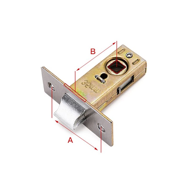 2PCS Tubular Mortice Latch 45 mm Flat Tongue Lock for