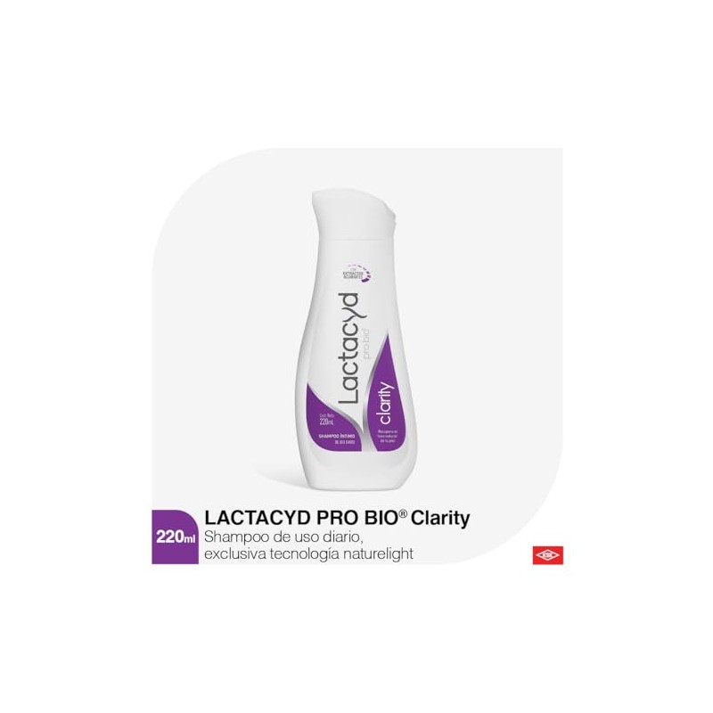 Lactacyd clarity shampoo íntimo de uso diario, 220ml