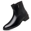 WUIWUIYU Mens Chelsea Boots Leather Wingtip Dress Slip-on Casual Boot