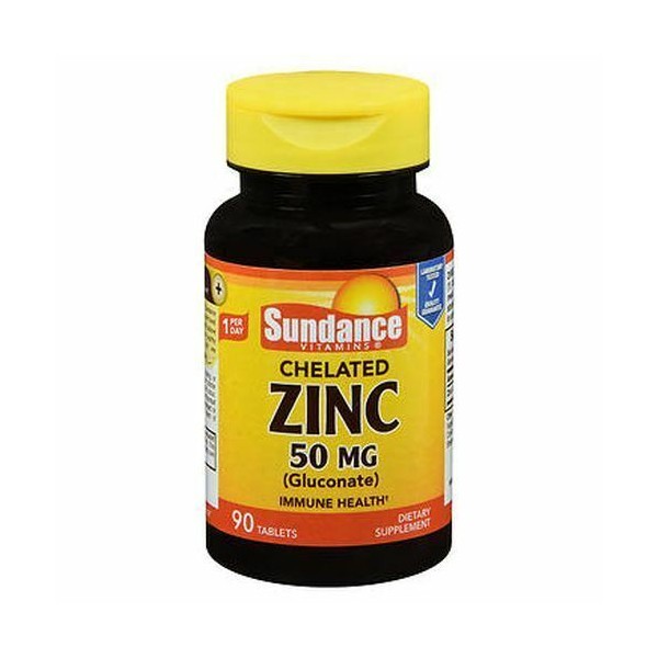 Sundance Vitamins Chelated Zinc (Gluconate) Tablets 90