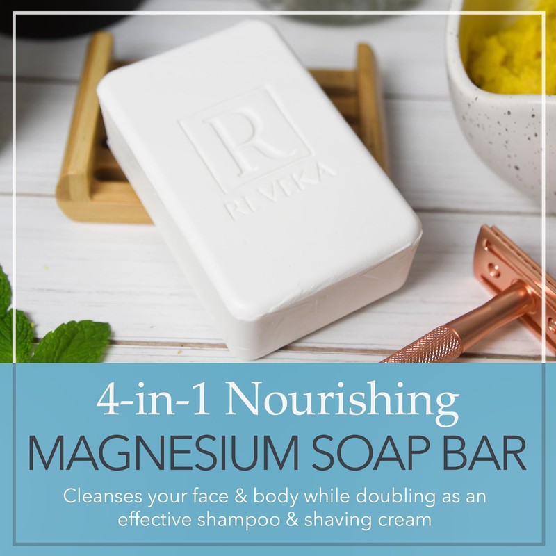 Reveka Skincare Magnesium Soap – 4-in-1 Natural Bar for Face,