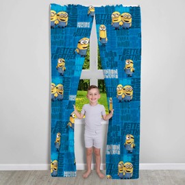Minions: The Rise Of Gru, Kids Room Window Curtains Drapes Set, 82 In X 84 In, By Franco