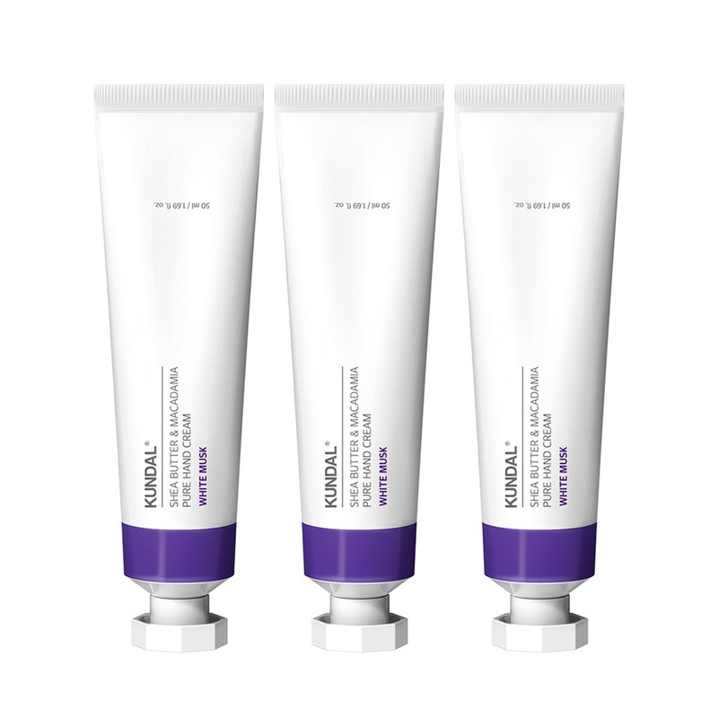 Kundal She Butter & Macadamia Pure Hand Cream 50ML 3-Pack