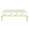 ZKFSIE Ramadan White Table Cloth, 137x274cm/54x108Inch Eid Table Cloth, Waterproof