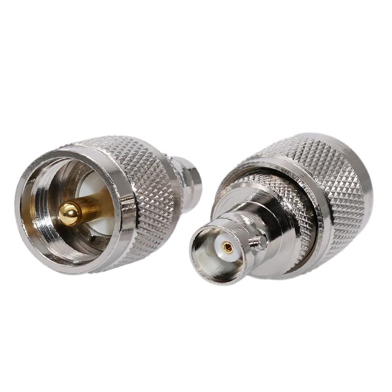 Fasizi BNC to UHF Adapter RF Male Short BNC Female