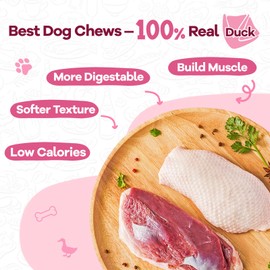 PAWUP Duck Dog Treats, Calcium Bones Chews, Rawhide Free, Natural Snacks for Samll Dog w/Taurine,12.5 oz