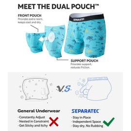 Separatec Mens Underwear with Pouch Moisture Wicking Rayon Made From Bamboo Underwear Men Breathable Boxer Briefs 3 or 6 Pack(L, Fashion Stylish Prints/Black)