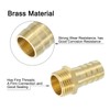 sourcing map 2 Pcs Brass Hose Barb Fitting, 5/8" Barb