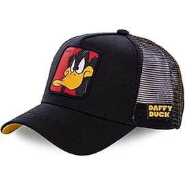 Daffy Cartoon Duck Character Black Baseball Adjustable Snapback Cap/Hat