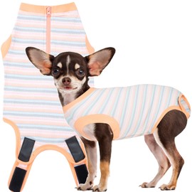 Wabdhaly Recovery Suit for Dogs,Dog Cone Alternative Zipper Surgery Suit Female Spay,Soft Dog Surgery Suit for Anti Licking,Breathable Surgical Suit for Dogs Female Spay