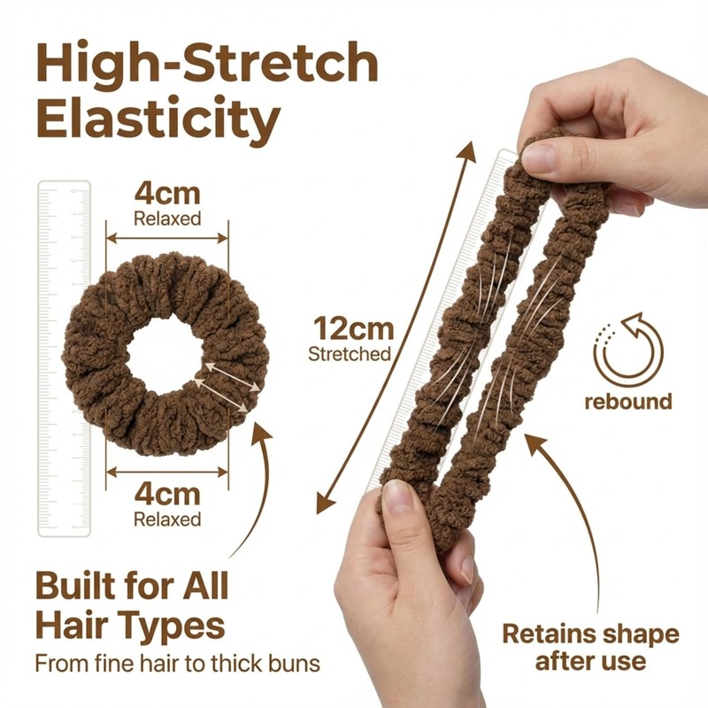 ZUBIV Soft Elastic Hair Scrunchies for Women